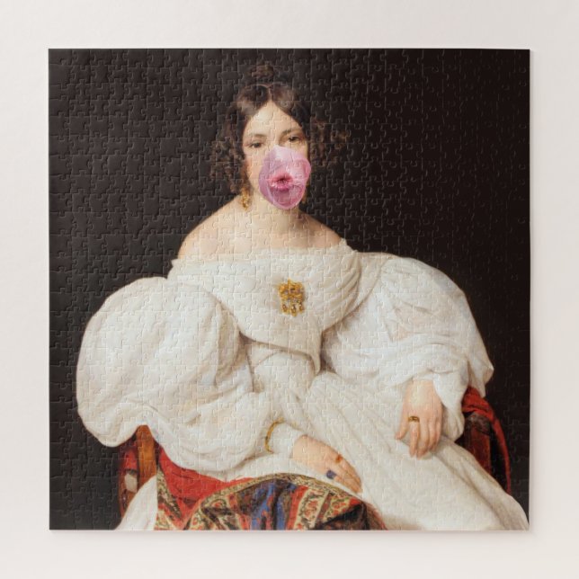 Burst Bubble Gum Diva Jigsaw Puzzle (Vertical)