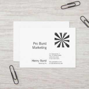 Burst (Letterpress Style Background) Business Card