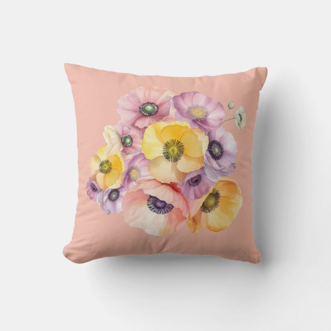 Burst of Anemones  Cushion (Front)