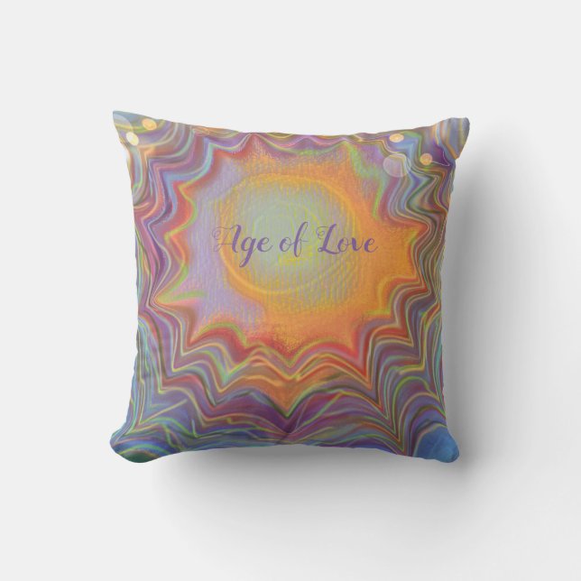 Burst of Blended Colour, Custom Age of Love Cushion (Front)