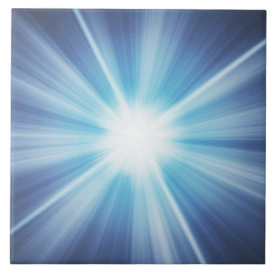 Burst of Blue Ceramic Tile