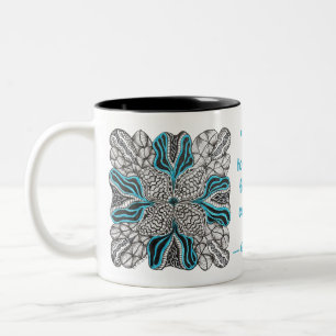 Burst of Blue Hand-Drawn Doodle Mug