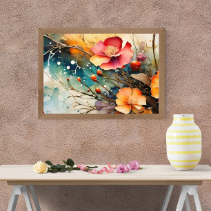 Burst of Brilliance: Abstract Floral Art  Photo Print