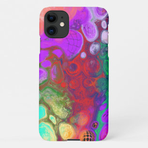 Burst of Colours Digital Fluid Art iPhone 11 Case