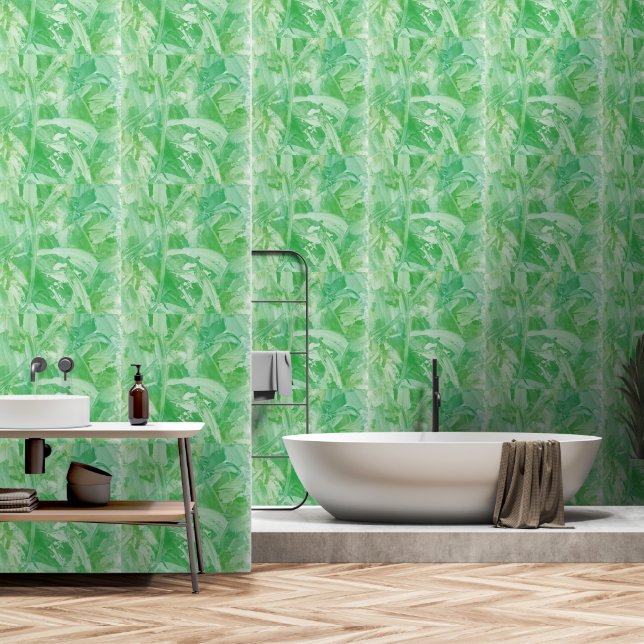 Burst of Green Wallpaper (Bathroom)