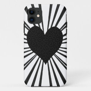 Burst Of Love (Black) iPhone 11 Case