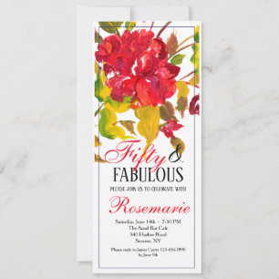 Burst of Red Invitation