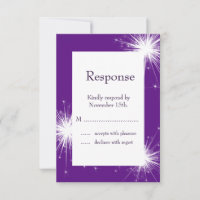 Burst of Sparkles RSVP (purple)