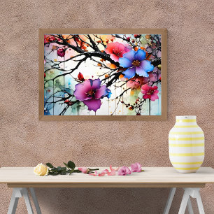 Burst of Spring: Floral Branch Painting Photo Print