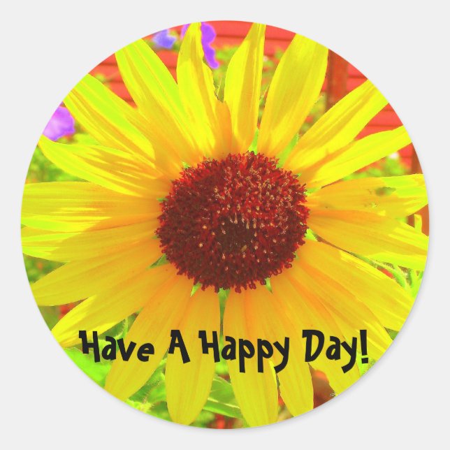 Burst of Sunshine Classic Round Sticker (Front)