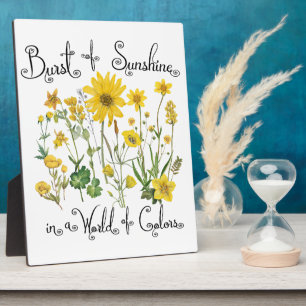 Burst of Sunshine in a World of Colours Plaque
