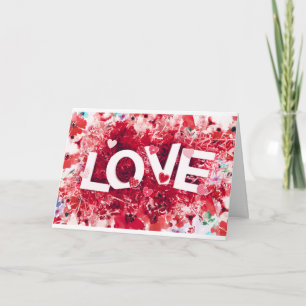 BURSTING ALL OVER WITH "LOVE" BIRTHDAY WISHES CARD