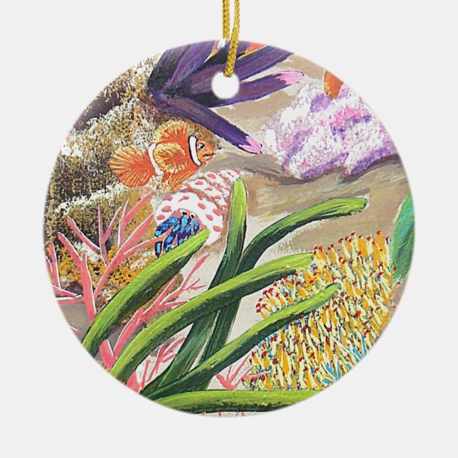 Bursting Ceramic Ornament (Front)