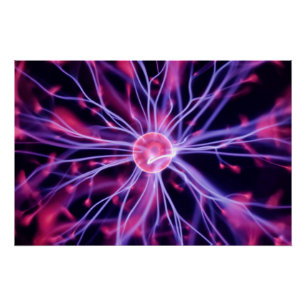 Bursting plasma ball poster