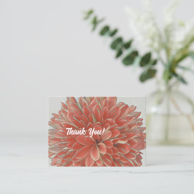 Bursting Thank You Flat Note Card (Standing Front)