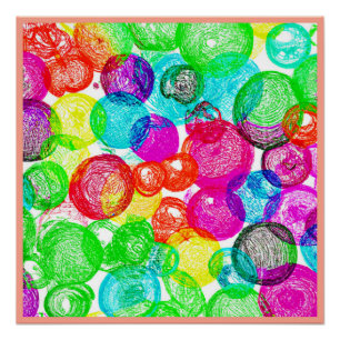 Bursting with Colour Abstract Pattern Poster
