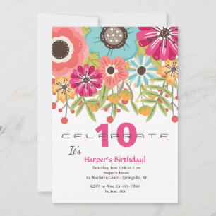 Bursting With Colour Invitation