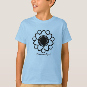 Bursting with Life Flower Girl's Tee, Black T-Shirt