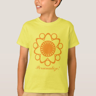 Bursting with Life Flower Kid Tee, Orange T-Shirt