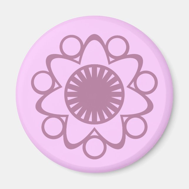 Bursting with Life Flower Magnet, Lavender Magnet (Front)