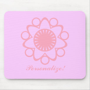 Bursting with Life Flower Mousepad, Pink Mouse Pad