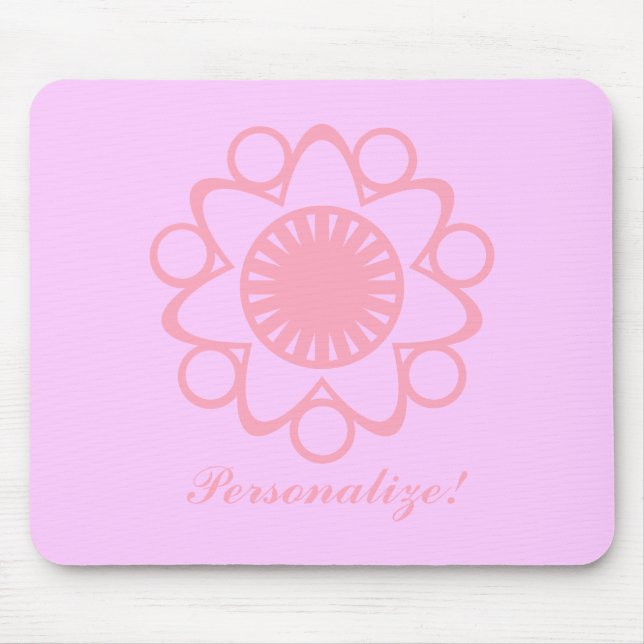 Bursting with Life Flower Mousepad, Pink Mouse Pad (Front)