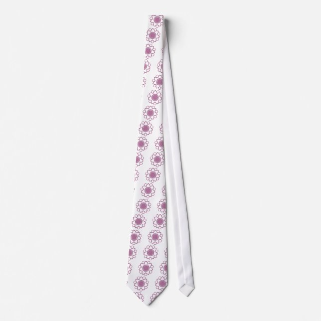 Bursting with Life Flower Tie, Lavender Tie (Front)