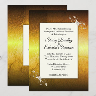 Bursting Yellow Haze Wedding Invitation