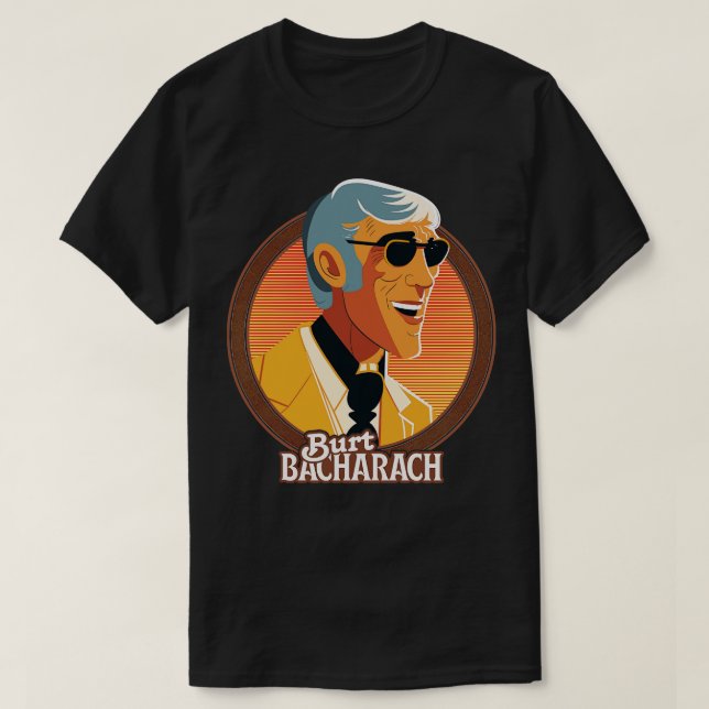 Burt Bacharach Retro 60s Fan Design T-Shirt (Design Front)
