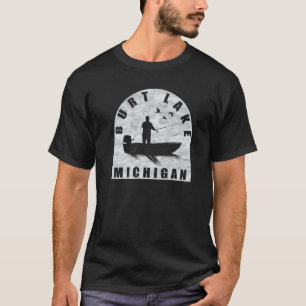 Burt Lake Fishing Michigan T-Shirt