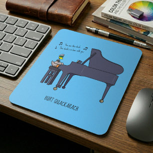 Burt Quackarach Duck Funny Piano Player Artwork Mouse Pad