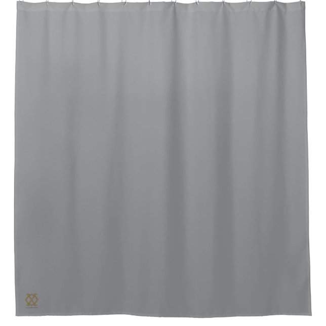 Burton Family Collection Grey Shower Curtain (Front)