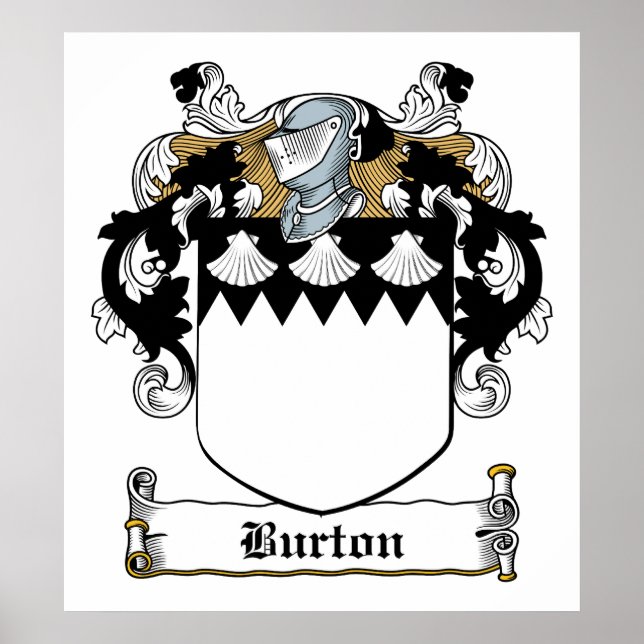 Burton Family Crest Poster (Front)
