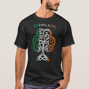 BURTON Irish Name Shamrock Ireland Flag Family T-Shirt