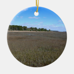 Burton Island Nature Preserve Trail Ceramic Ornament