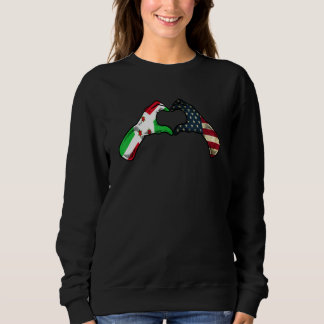 Burundi American USA Flag  USA Burundian Heart 1 Sweatshirt