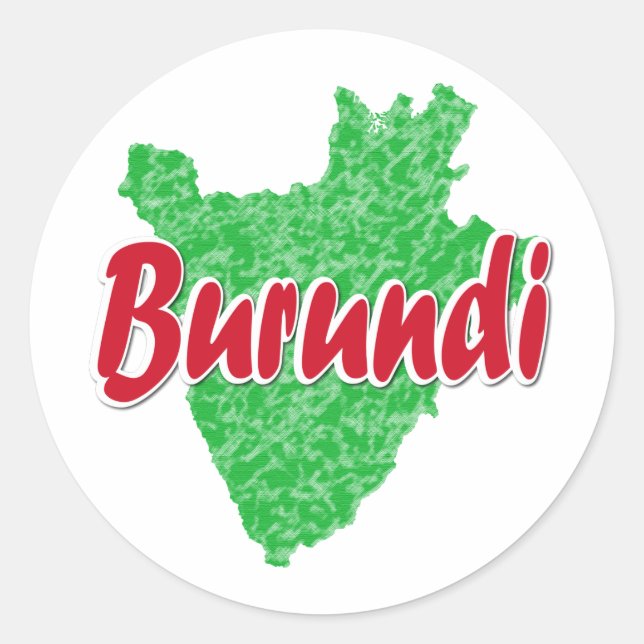 Burundi Classic Round Sticker (Front)