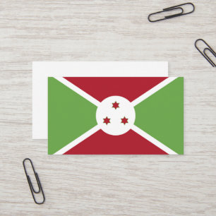 Burundi flag business card