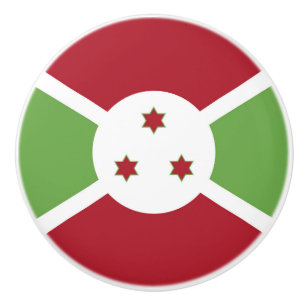 Burundi flag ceramic knob