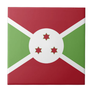Burundi flag ceramic tile