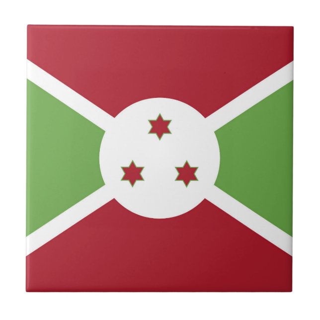 Burundi flag ceramic tile (Front)