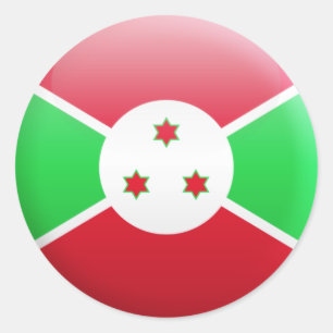 Burundi Flag Classic Round Sticker