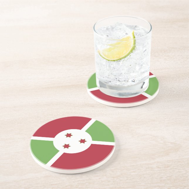 Burundi flag coaster (Side)