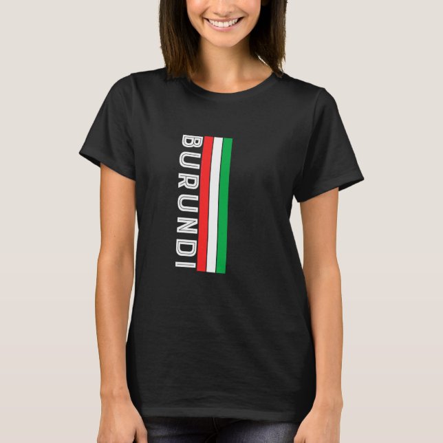 Burundi Flag Colours T-Shirt (Front)