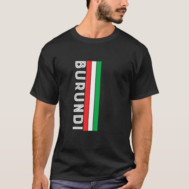 Burundi Flag Colours T-Shirt (Front)