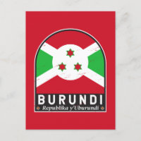 Burundi Flag Emblem Distressed Vintage
