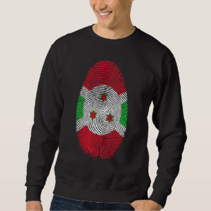 Burundi Flag Fingerprint It Is In My Dna For Burun Sweatshirt