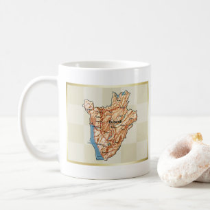 Burundi Flag + Map Mug