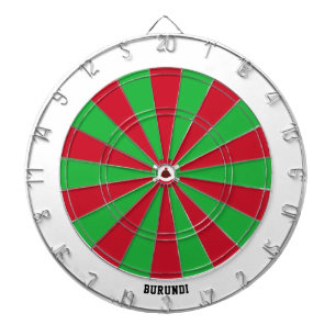 Burundi Flag Patriot's Bullseye Dartboard