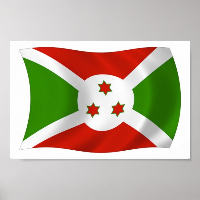 Burundi Flag Poster Print (Front)